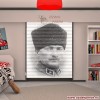 Kara Kalpaklı Atatürk Zebra Perdesi